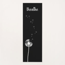 Zwart-witte dandelion Yoga Mat