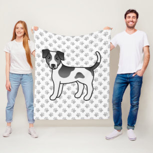 Zwart-Witte Deens-Zweedse Boerderijhond Leuke Hond Fleece Deken