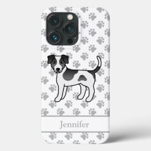 Zwart-Witte Deens-Zweedse Boerderijhond & Naam iPhone 13 Pro Hoesje