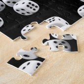 Zwart-witte dice Jigzaag Puzzle Legpuzzel (Zijkant)