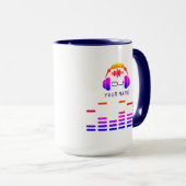 Zwart-witte DJ-stijl Miami kleurrijk Mok (Voorkant rechts)