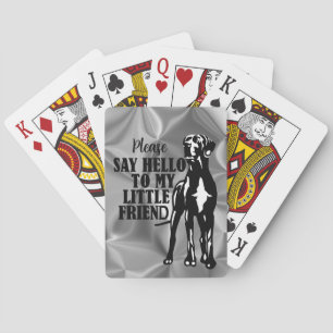 Zwart-witte Dog Argenta Pokerkaarten