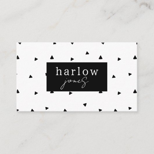 Zwart-witte Doodles Cute Visitekaartje (Voorkant)