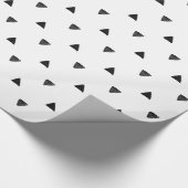 Zwart-witte driehoek Handtekening Cadeaupapier (Hoek)