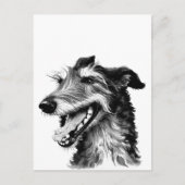 Zwart-witte drift | Cute Hound Briefkaart (Voorkant)