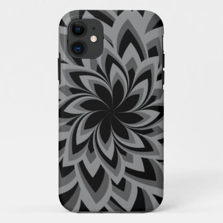 ZWART-WITTE DRUK BLOEMEN   iPhone 11 HOESJE