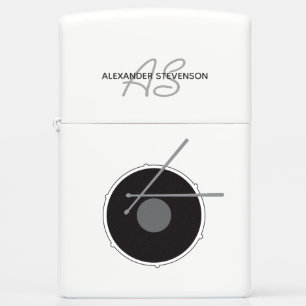Zwart Witte Drummer Monogram