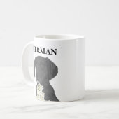 Zwart-witte Duitse horthaired pointer Koffiemok (Voorkant links)