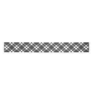 Zwart Witte Dunne Glen Plaid Patroon Lint