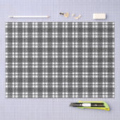 Zwart Witte Dunne Glen Plaid Patroon Tissuepapier (Craft)
