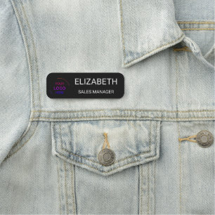 Zwart-Witte Duurzame Naamlabels voor Kleding Naamplaatje