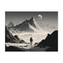 Zwart-witte eenhoornwieg in het woestijngebergte