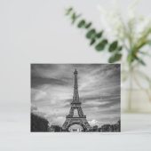 Zwart & Witte Eiffeltoren Parijs Frankrijk Briefkaart (Staand voorkant)
