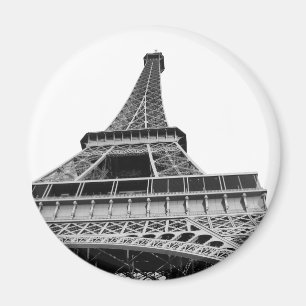 Zwart-witte Eiffeltower Magnet Magneet