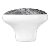 Zwart-witte  Eigenaren kunst Keramische Knop (Zijkant)