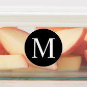 Zwart-witte Elegant monogram Labels (Aangebracht)