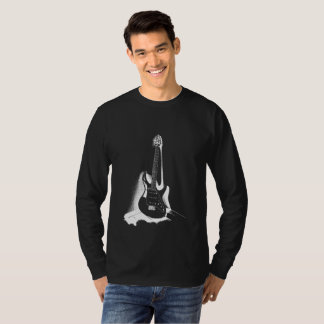 Zwart-witte elektrische gitaar - Shirten T-shirt