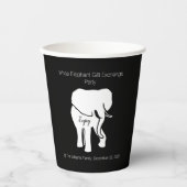 Zwart-witte ellephant Gift Exchange - aangepaste t Papieren Bekers (Voorkant)