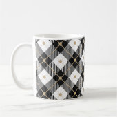 Zwart witte en goudbuffels Klassieke Mok (Links)