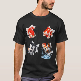 Zwart Witte Fantasie Goudvis T-shirt