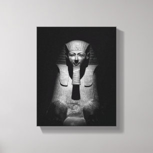 Zwart-witte farao koning canvas afdruk