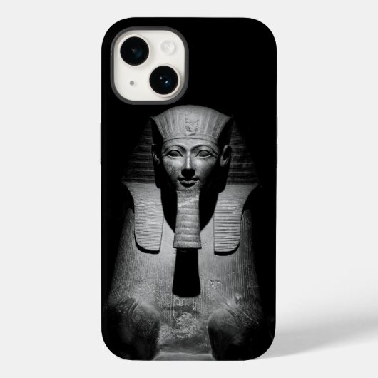 Zwart-witte farao koning Case-Mate iPhone case (Achterkant)
