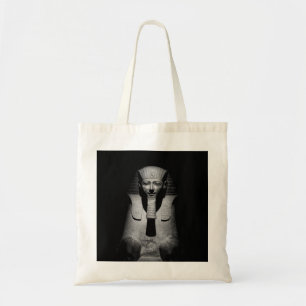 Zwart-witte farao koning tote bag
