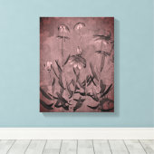 Zwart-witte feestdagen canvas afdruk (Insitu (Houten vloer))