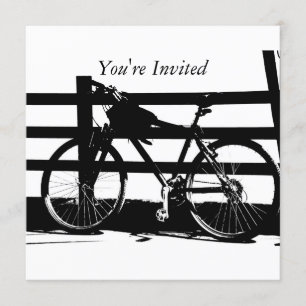 ©Zwart & Witte Fiets op Zee Aangepaste Uitnodiging