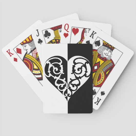 Zwart&Witte Filigree Speelkaarten (Achterkant)
