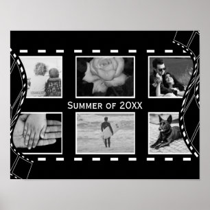 Zwart-witte filmpje poster