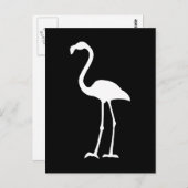 Zwart-witte flamingo briefkaart (Voorkant / Achterkant)