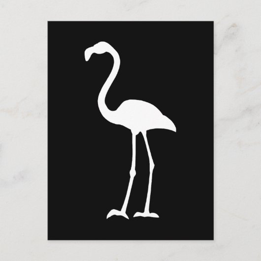 Zwart-witte flamingo briefkaart (Voorkant)