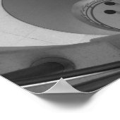 Zwart-witte foto, spiraaltrap poster (Hoek)