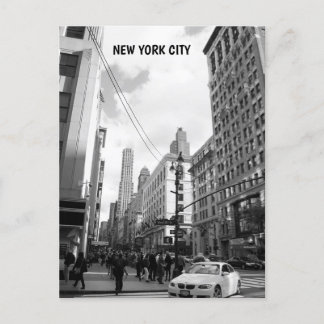 Zwart-witte foto van New York City gebouwen Briefkaart