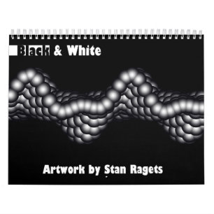 Zwart-witte fractale kalender