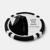 Zwart Witte Gay Bruiloft Save The Date Poker Chips (Enkel)