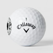 Zwart-witte gefilmde dames golfballen (Logo)