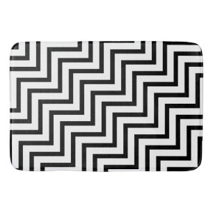 Zwart-witte geometrische kunstvlek badmat