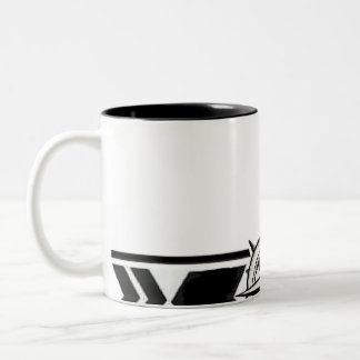 Zwart Witte Geometrische Tribale Patroon Klassieke Tweekleurige Koffiemok