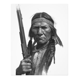 Zwart & Witte Geronimo Foto Afdruk