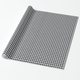 Zwart-witte gingham cadeaupapier