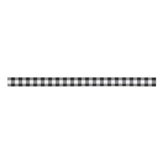 Zwart-witte gingham grosgrain lint
