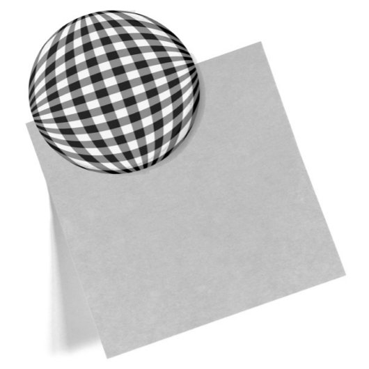 Zwart-witte gingham magneet