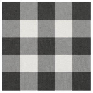 Zwart-witte gingham-patroonverbinding stof