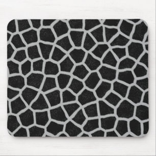 Zwart-witte Giraffe afdrukken Muismat