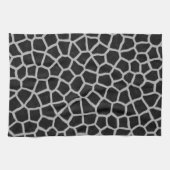 Zwart-witte Giraffe afdrukken Theedoek (Horizontaal)