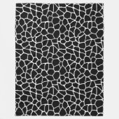 Zwart-witte Giraffe - Dierlijk printerpatroon Fleece Deken (Voorkant)