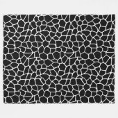 Zwart-witte Giraffe - Dierlijk printerpatroon Fleece Deken (Voorkant (Horizontaal))