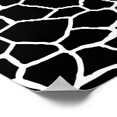 Zwart-witte Giraffe - Dierlijk printerpatroon Poster (Hoek)